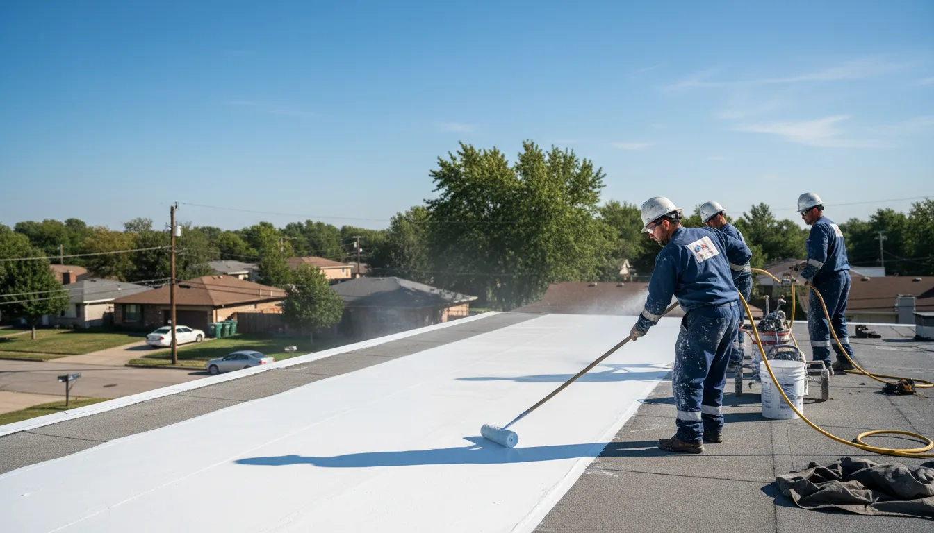 Commercial roof coating in Whitsett, TX near me